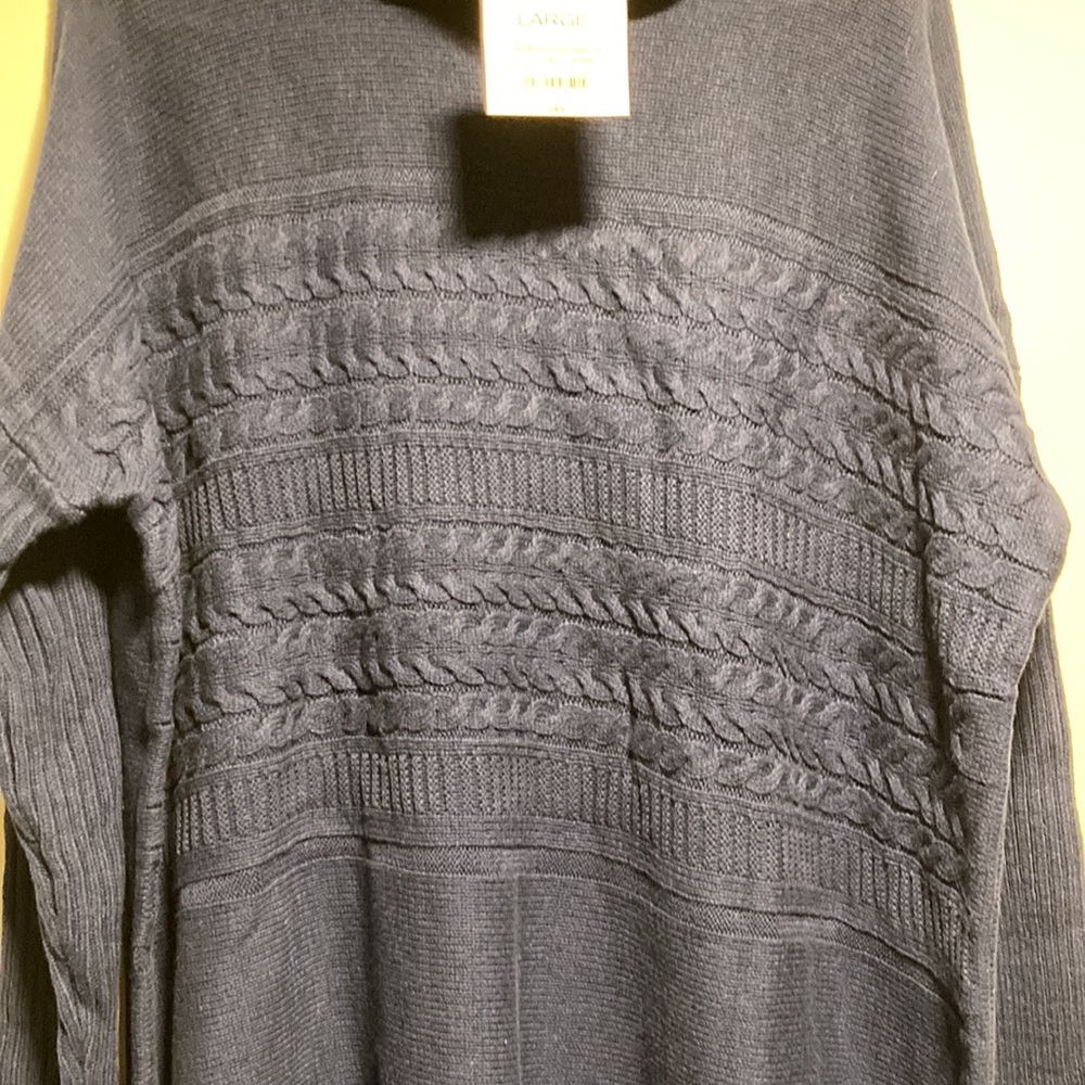 NWT Liz Claiborne Navy Sweater size Large - Picture 3 of 5